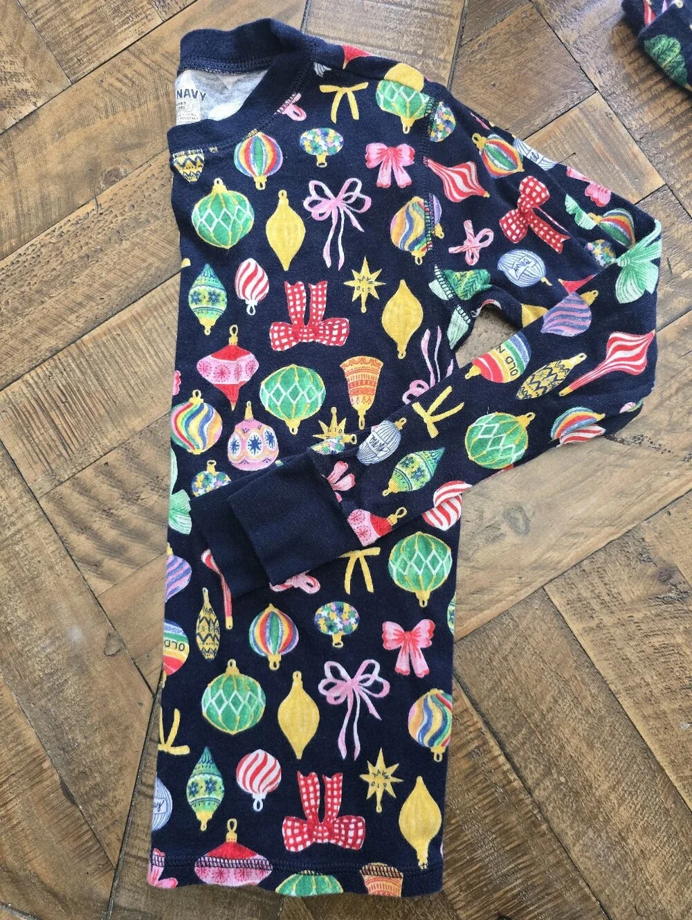 Old Navy Navy Kids Holiday Ornament Pajama Set